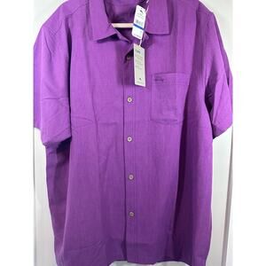 Tommy Bahama IslandZone Coastal Breeze Check Purple UPF30 Shirt XLTG New!